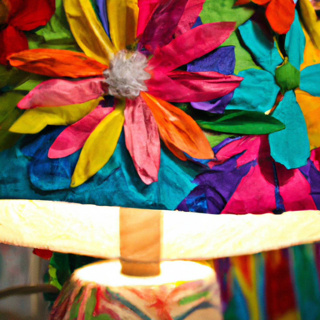 Flower Power: Easy DIY Floral Lampshade Makeover